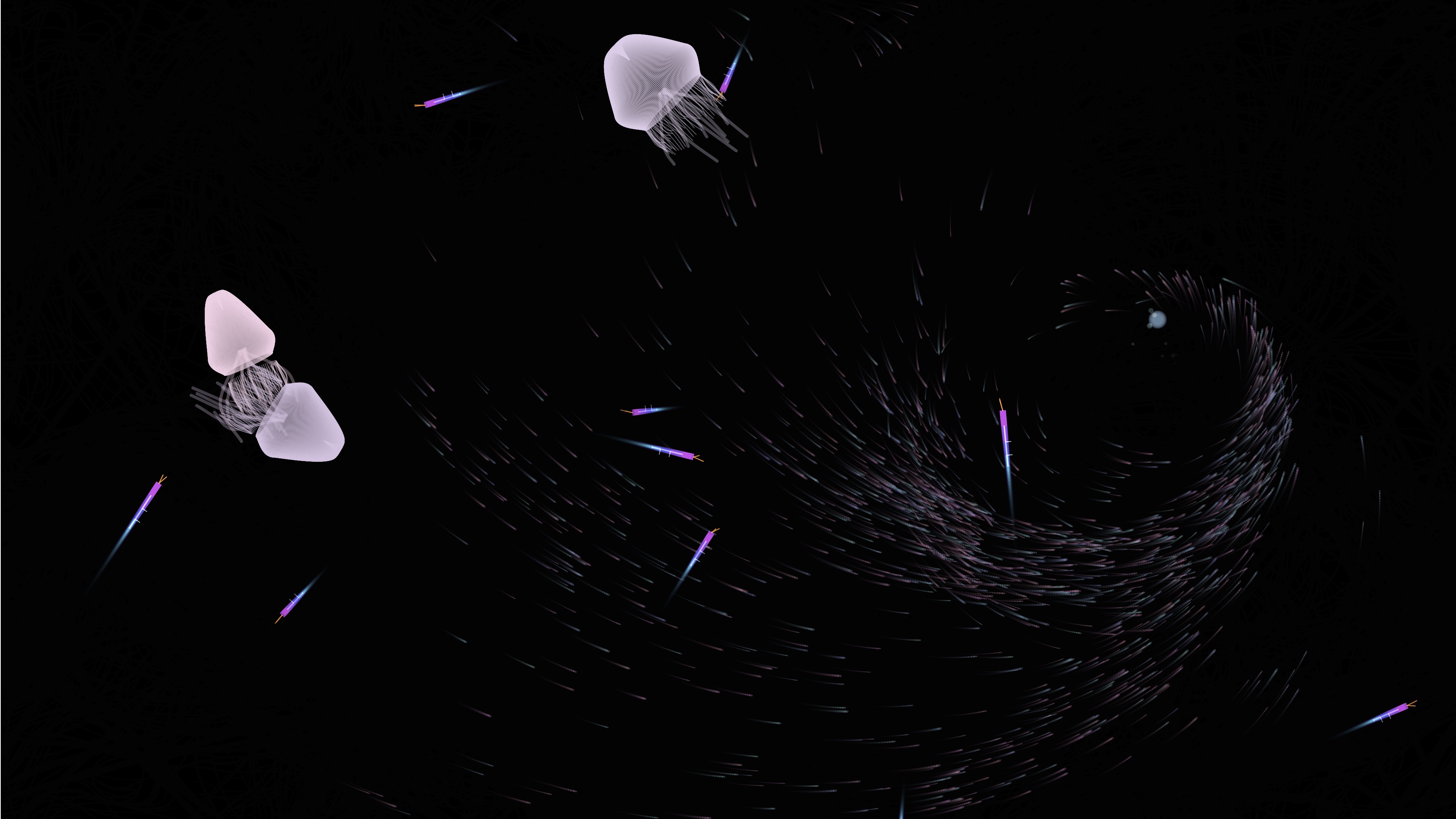 Hand gesture creating ripples