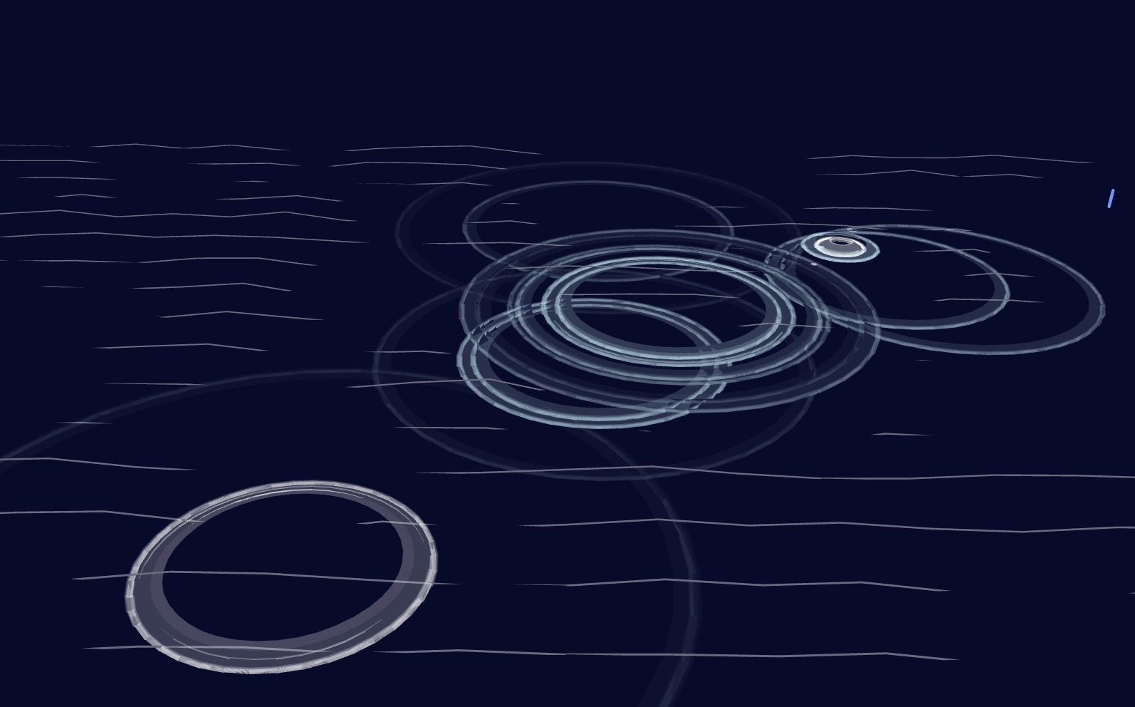 Rain particles and ripple effects visualization
