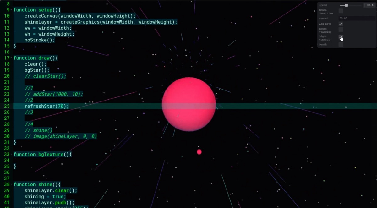 Un1verse Anatomy — live coding visuals of an unfolding universe