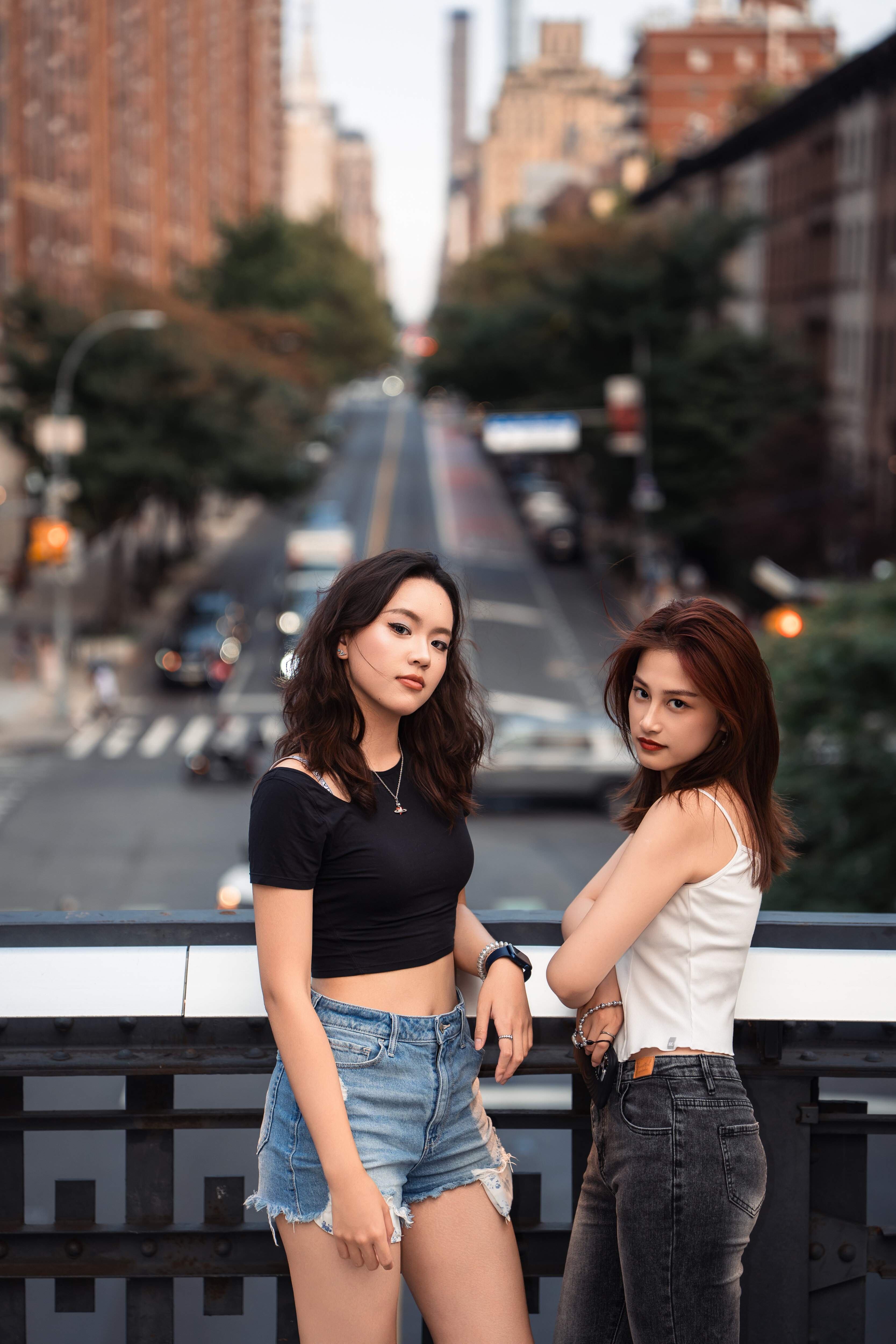 Two on the High Line above the avenue, New York, 2025