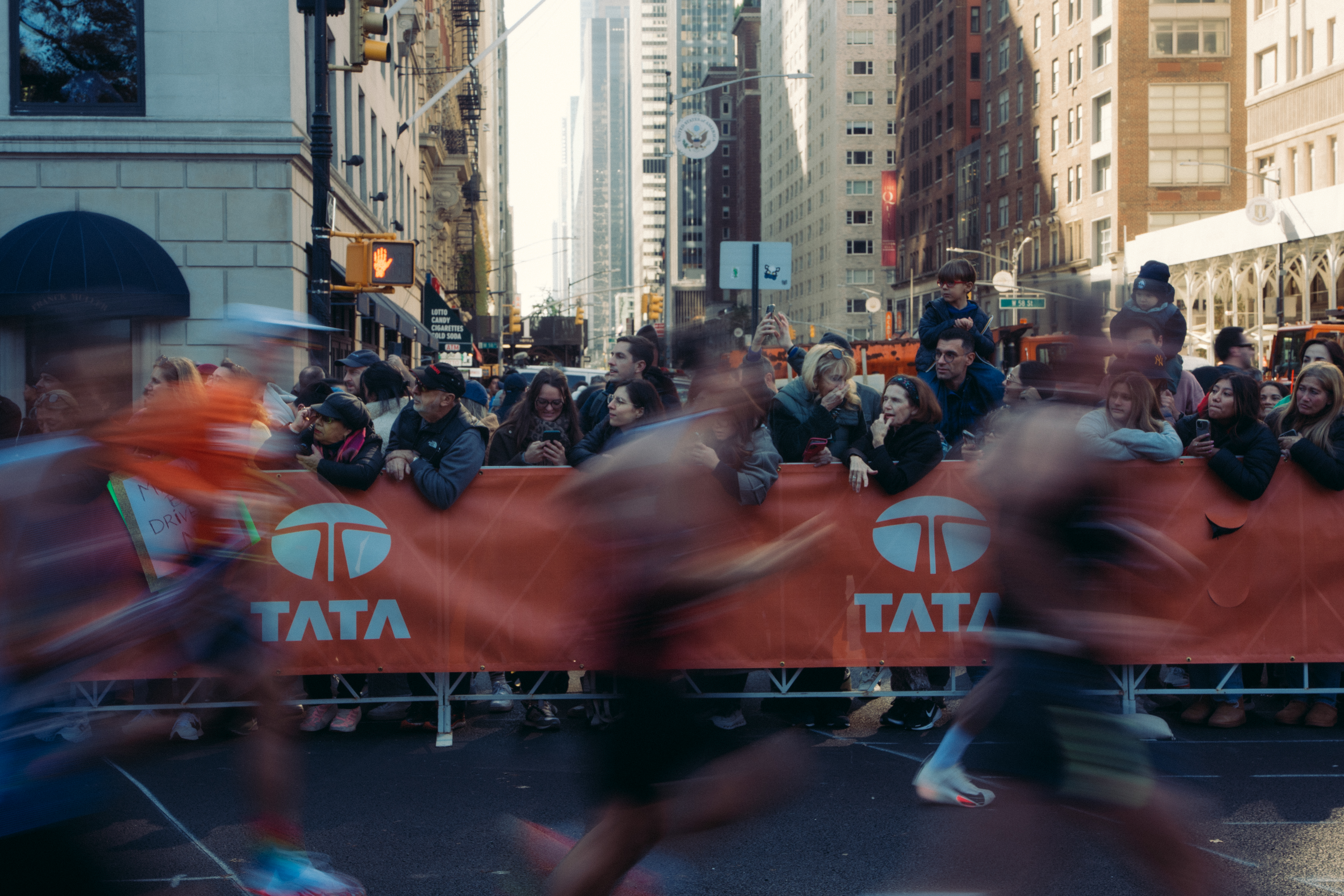 Long exposure at NYC Marathon finish