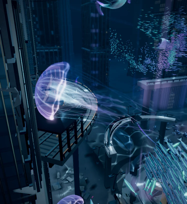 Jellyfish · light held inside translucent tissue.