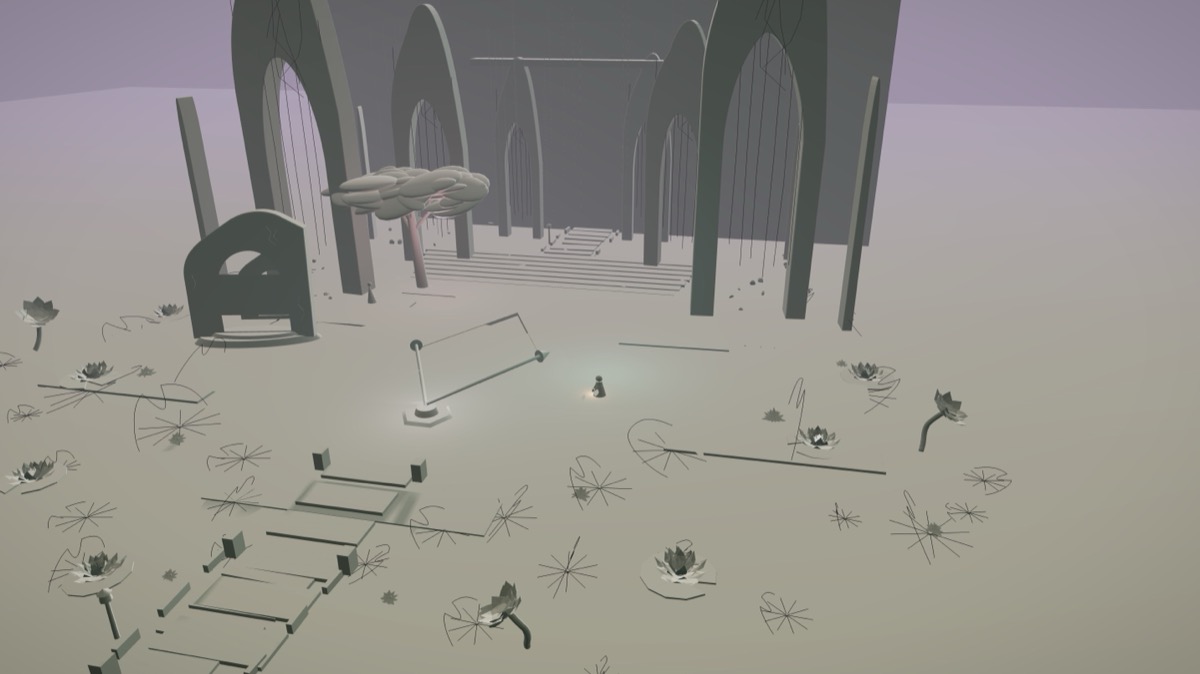 Clay render of the lotus court
