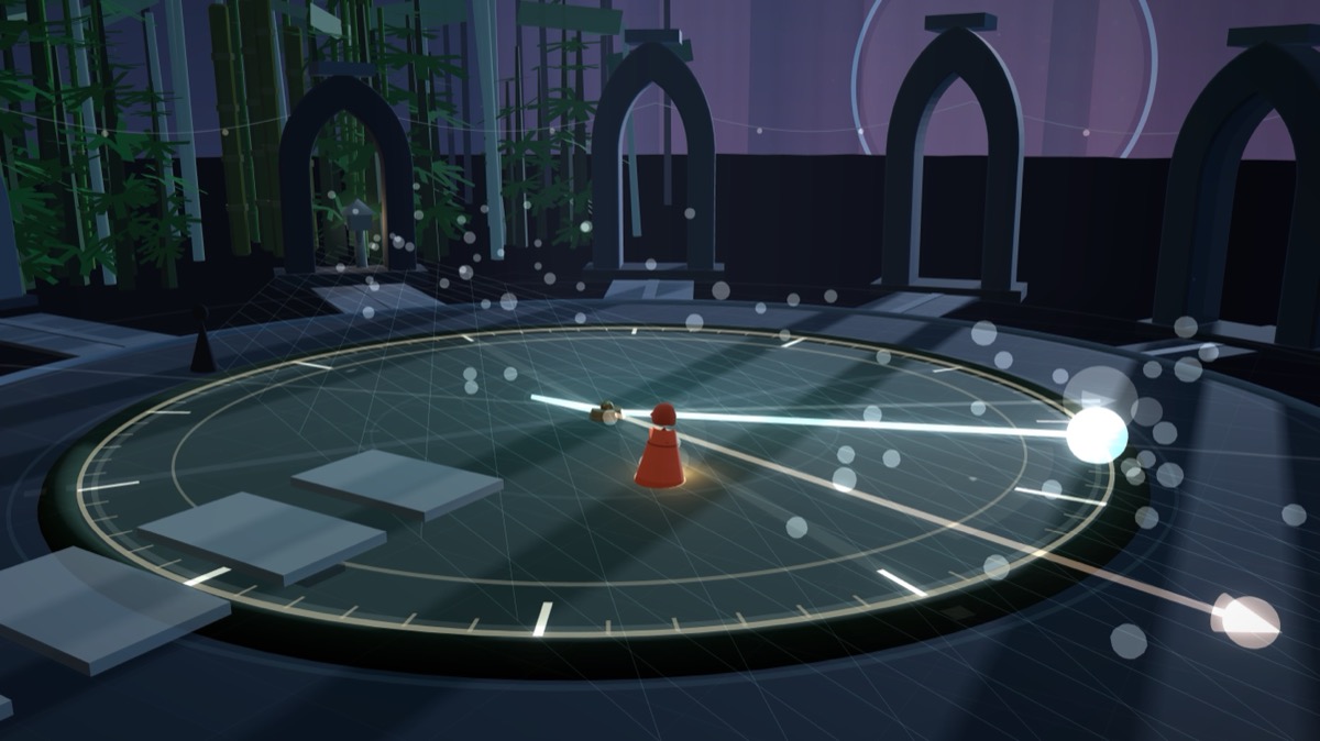Lit render of the traveler on the dial